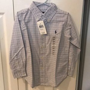 Never worn, boys, long sleeved button down Polo